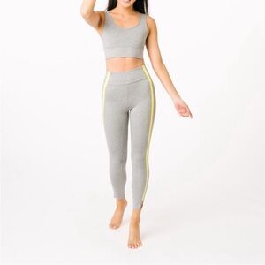 Gray and Yellow Zyia size 4 ascend leggings women’s gym workout pant athletic